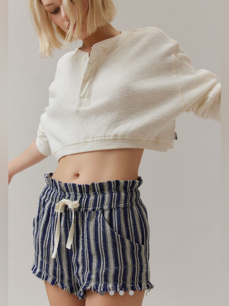 Urban Outfitters Frankie Paperbag Micro Short In Blue-Brand New With Tags